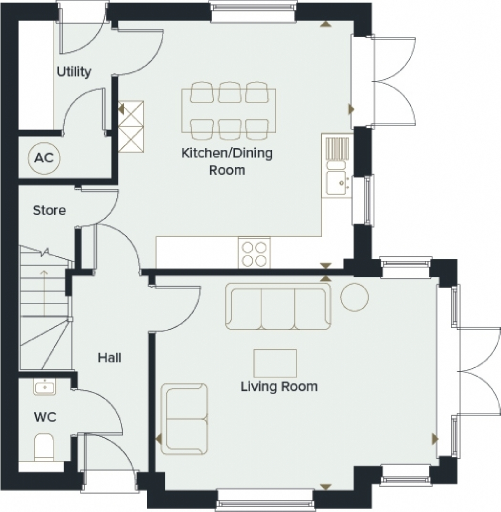 7 Meon View | Floor Plan | Ground floor